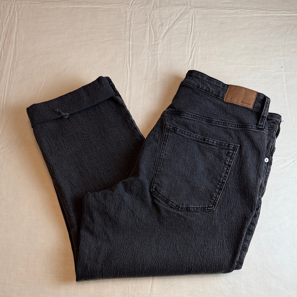 Madewell Women's Charcoal Curvy Perfect Vintage Straight Jeans Size 33